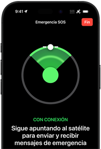 (US En) Showing the user's GPS location and messaging via Satellite feature on iPhone 16 Pro